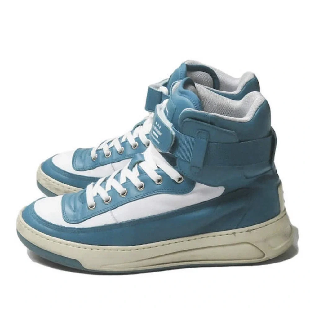 Authentic Acne Studios 21 SS Babila Mix Turquoise High Top Sneakers - Picture 2 of 11